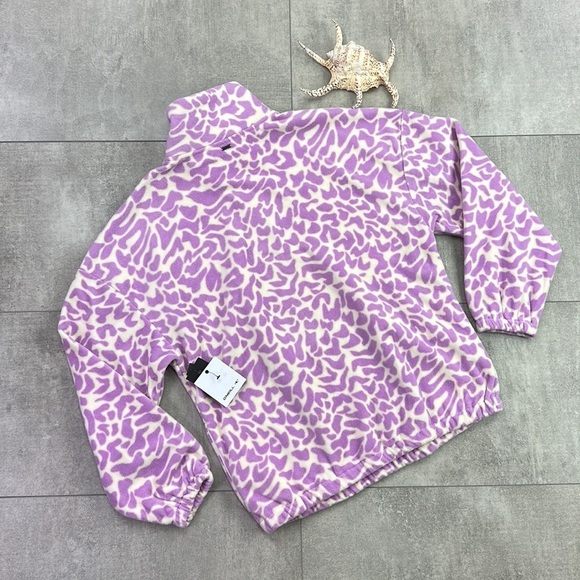 🔆 O'Neill🔆 Womens Sierra Fleece Top jacket cozy warm zip cheetah - Picture 15 of 16